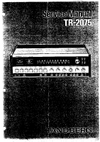 Tandberg TR-2075 - Service Manual
